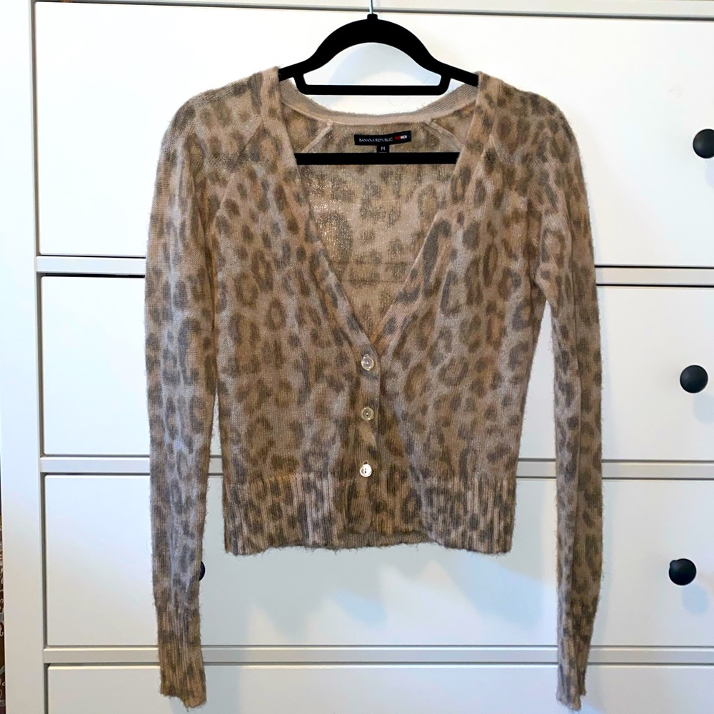 Cheetah print cardigan